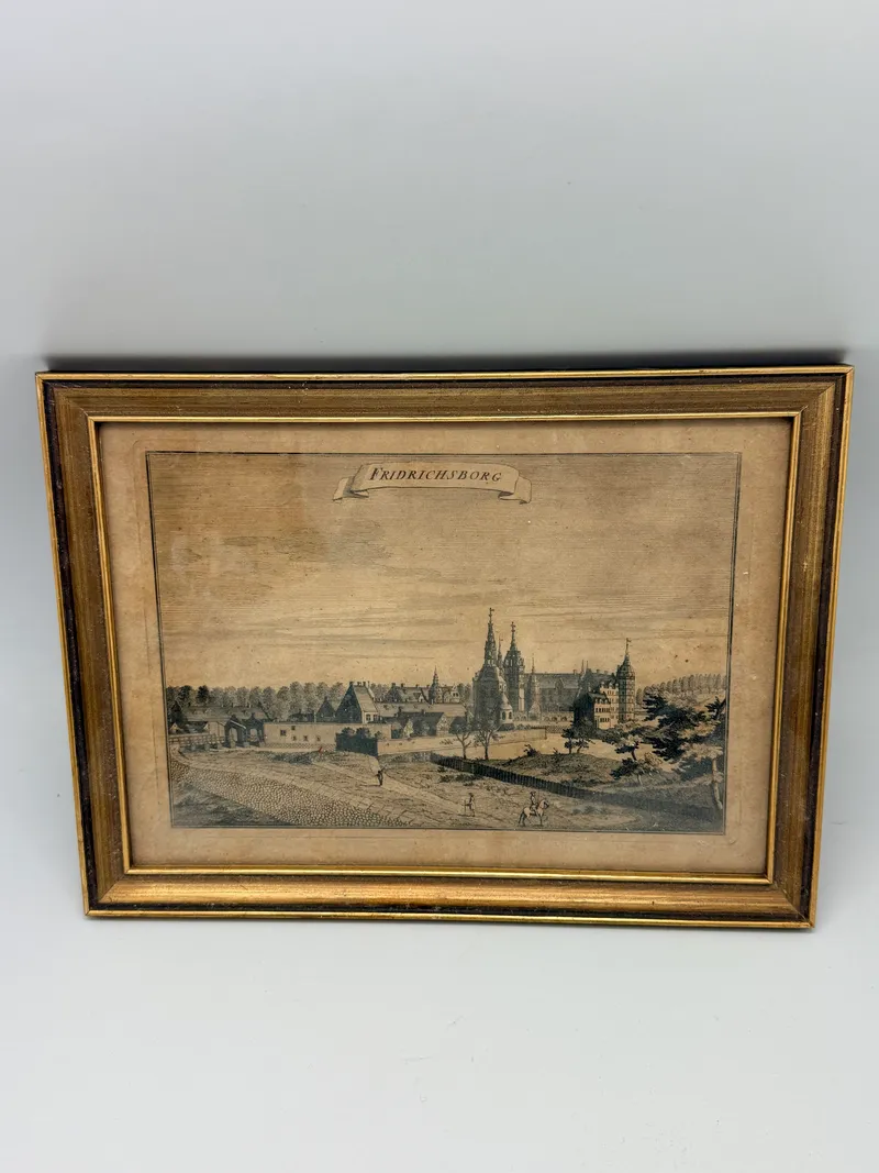 Antikt kobberstik Frederiksborg / Hillerød