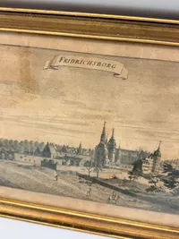 Antikt kobberstik Frederiksborg / Hillerød