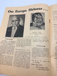 Svensk Nazistisk avis WW2, original  ekstremt sjælden