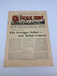 Svensk Nazistisk avis WW2, original  ekstremt sjælden
