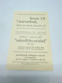 Svensk Nazistisk løbeseddel WW2, ekstremt sjælden