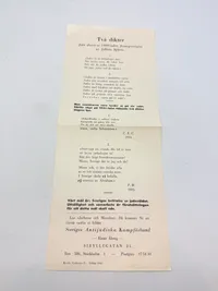 Svensk Nazistisk løbeseddel WW2, ekstremt sjælden