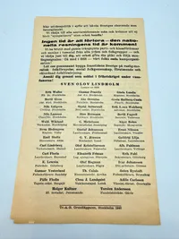 Svensk Nazistisk løbeseddel WW2, ekstremt sjælden
