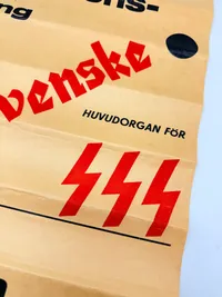 Svensk Nazistisk Plakat  WW2, ekstremt sjælden