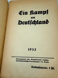 Tidlig Tysk Hitler propaganda 1933, original