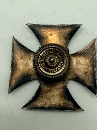 Lommemærke Den Danske Finlands Bataljon 1939/40 Sølv, sjældent originalt stykke