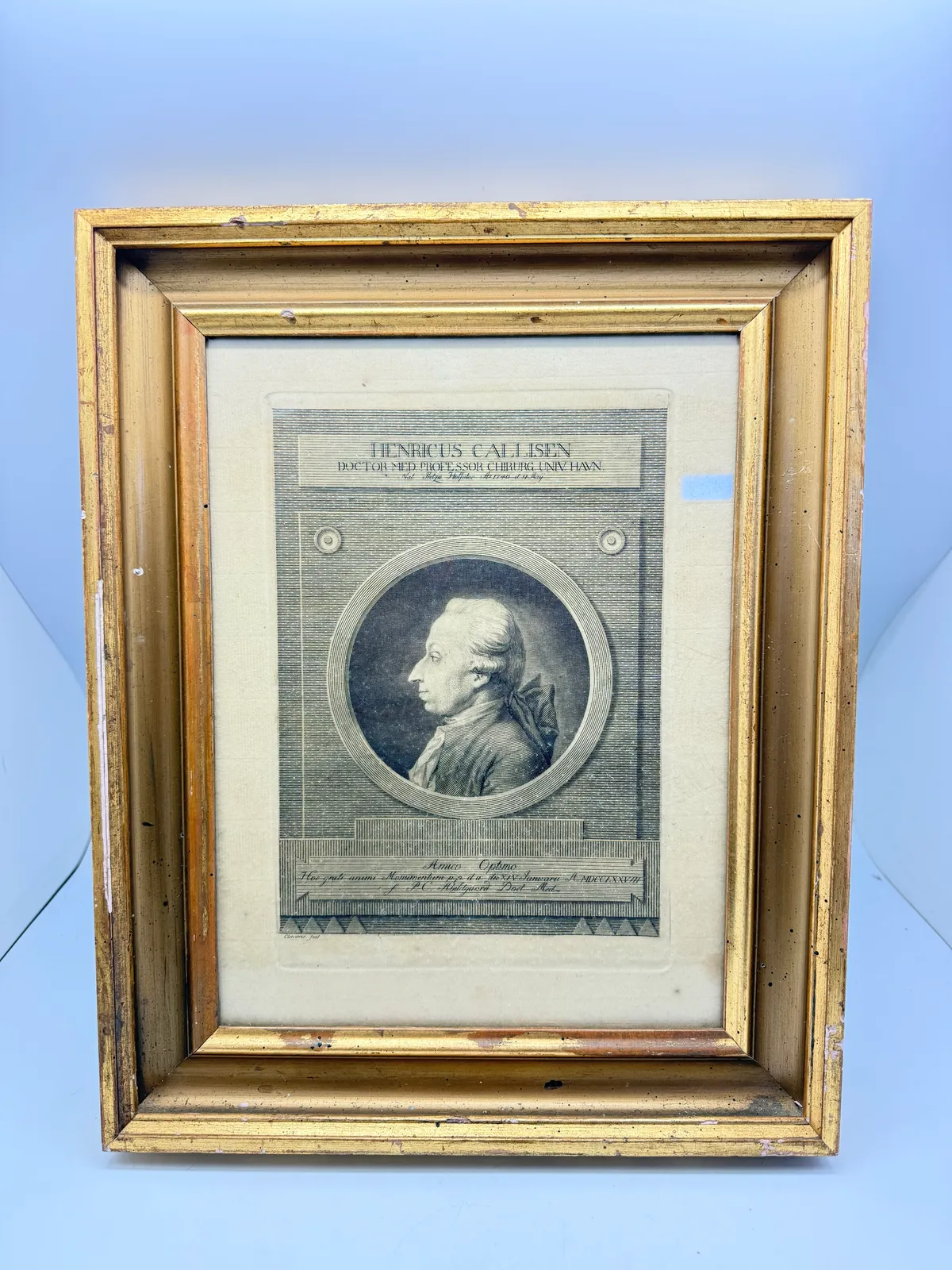 1700 tals kobberstik af professor og kirurg Heinrich Callisen (1740–1824). Originalt