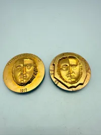 Finsk Bronce kunst plakette fra 1977. Original