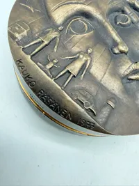 Finsk Bronce kunst plakette fra 1977. Original