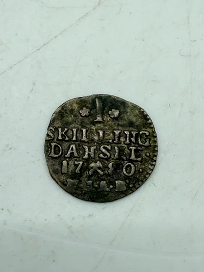 1 skilling danske 1780, sølv
