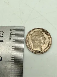 Dansk 10 øre af sølv fra 1904