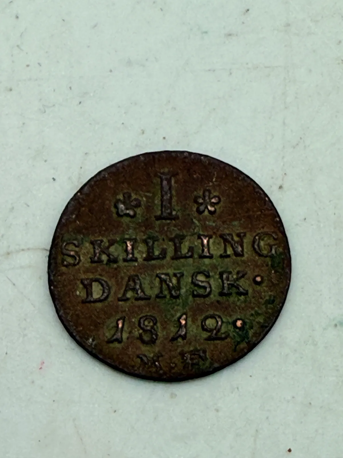 1 skilling dansk 1812 af sølv