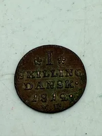 1 skilling dansk 1812 af sølv