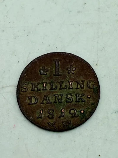 1 skilling dansk 1812 af sølv