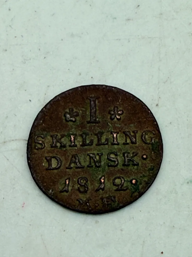 1 skilling dansk 1812 af sølv