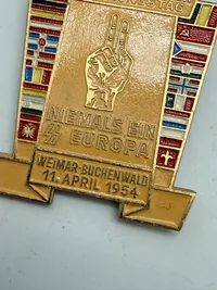 Buchenwald minde nål fra 1954, original