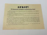 Oprop nedkastet over Danmark den 9 april 1940, original