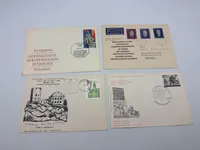 Samling first day covers med KZ lejre mm.