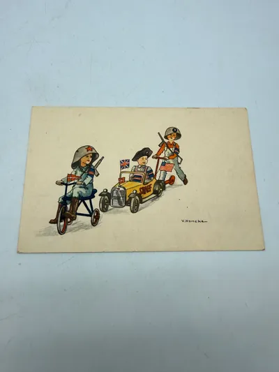 Sjældent  postkort fra befrielsesdagene, originalt
