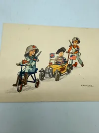 Sjældent  postkort fra befrielsesdagene, originalt