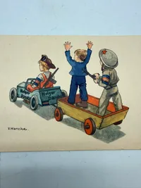 Sjældent  postkort fra befrielsesdagene, originalt