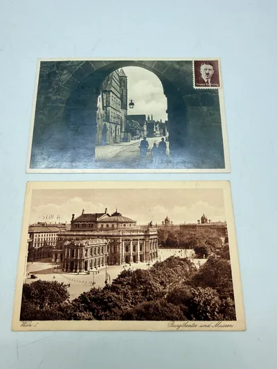 Tyske ww2 postkort, sendt til Danmark, originale