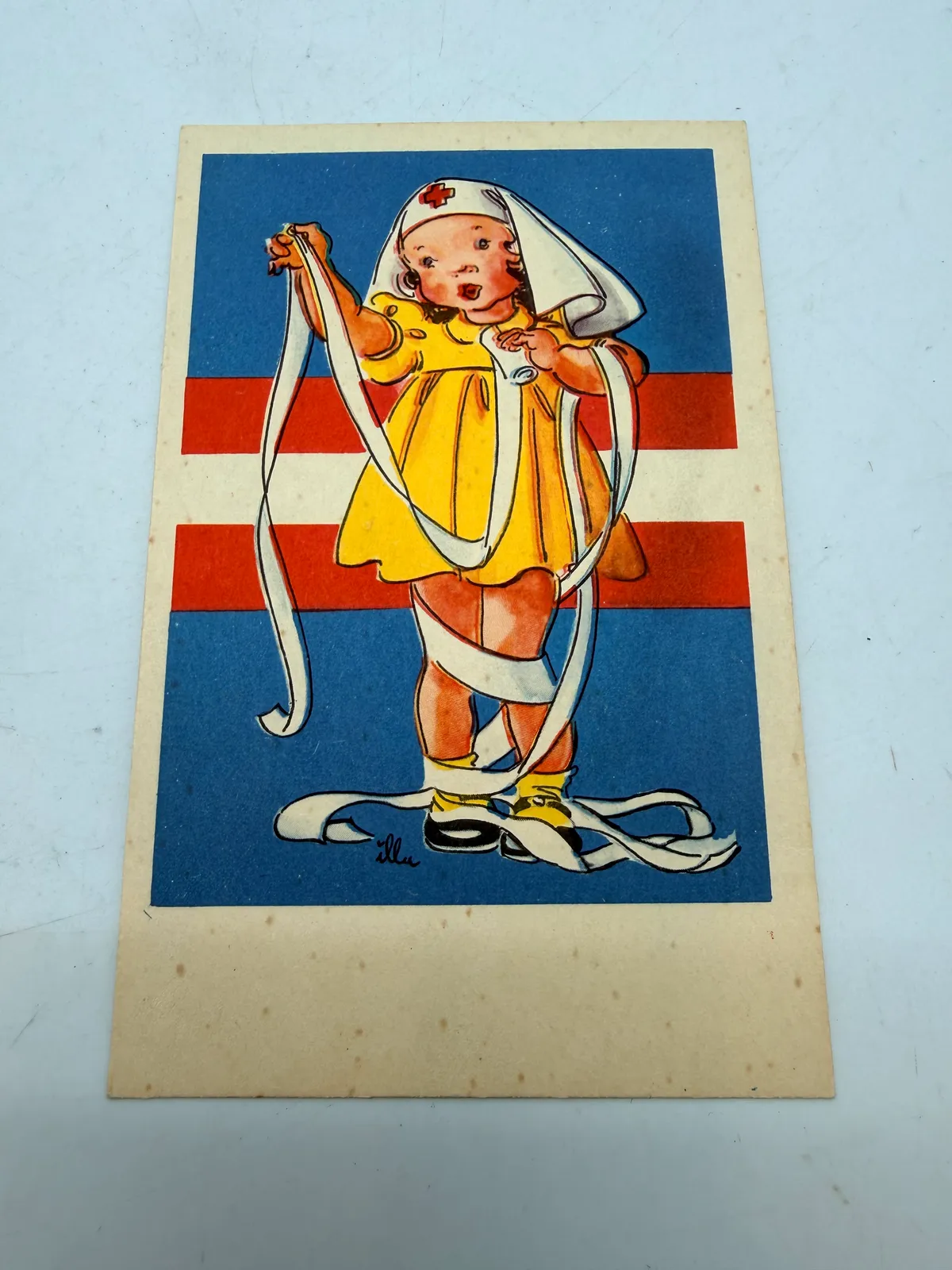 Sjældent  postkort fra befrielsesdagene, originalt