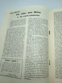 Svensk Nazistisk avis WW2 ekstremt sjælden