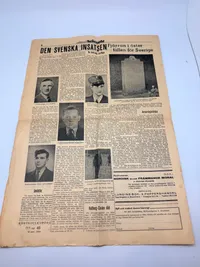Svensk Nazistisk avis WW2 ekstremt sjælden