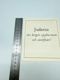 Svensk Nazistisk løbeseddel WW2, ekstremt sjælden