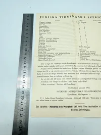 Svensk Nazistisk løbeseddel WW2, ekstremt sjælden