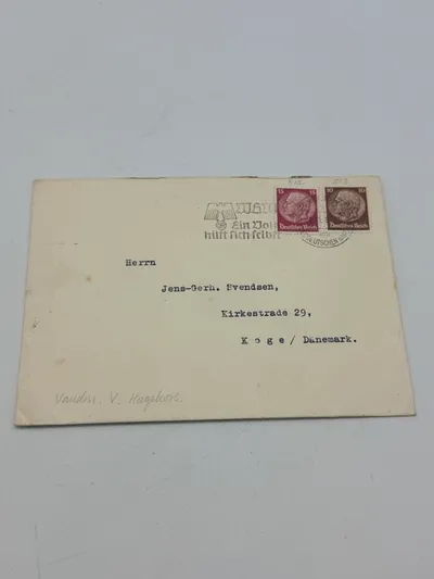 Tysk ww2 konvolut sendt til Danmark, original