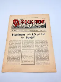 Svensk Nazistisk Blad WW2, ekstremt sjælden