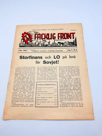 Svensk Nazistisk Blad WW2, ekstremt sjælden