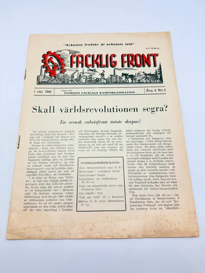 Svensk Nazistisk blad WW2, ekstremt sjælden