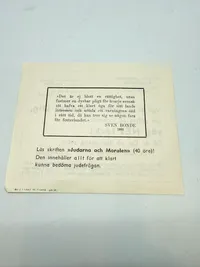 Svensk Nazistisk løbeseddel WW2, ekstremt sjælden