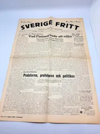 Svensk Nazistisk blad WW2, ekstremt sjælden