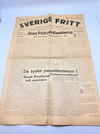 Svensk Nazistisk blad WW2, ekstremt sjælden
