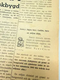 Svensk Nazistisk blad WW2, ekstremt sjælden