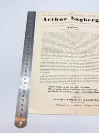 Svensk Nazistisk løbeseddel WW2, ekstremt sjælden