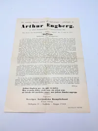 Svensk Nazistisk løbeseddel WW2, ekstremt sjælden