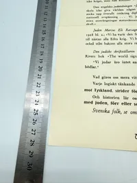 Svensk Nazistisk løbeseddel WW2, ekstremt sjælden