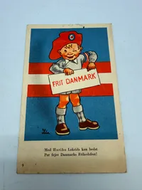 Sjældent postkort fra befrielsesdagene, originalt