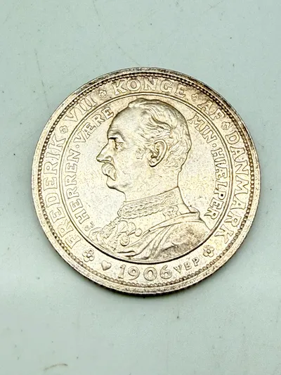 2 Kroner - Frederik VIII Death of Christian IX 15 gram sølv