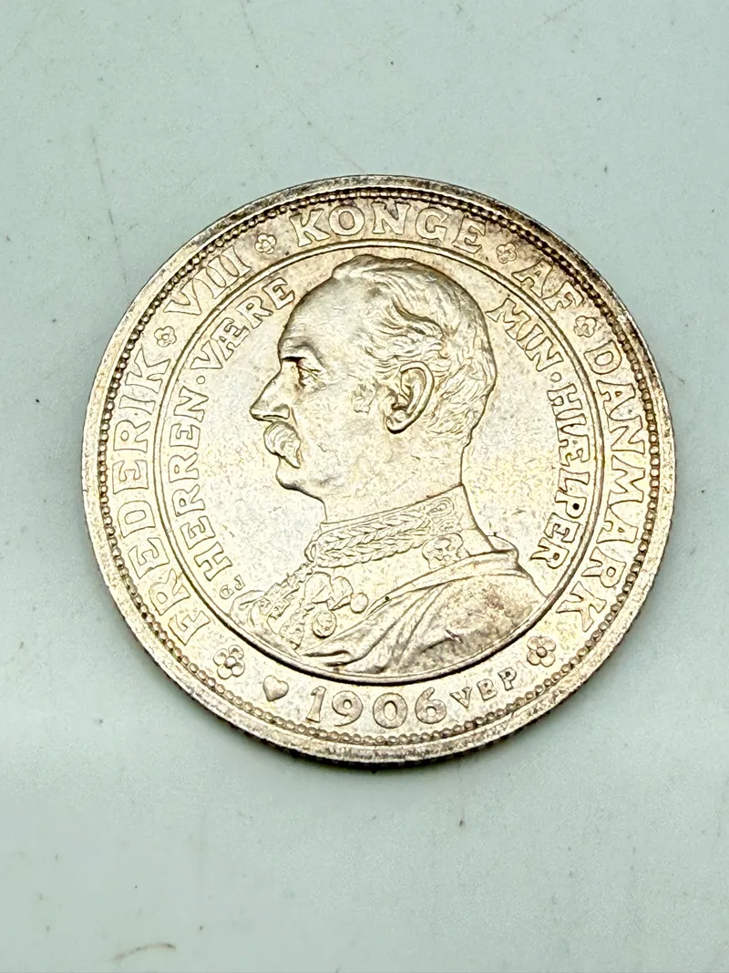 2 Kroner - Frederik VIII Death of Christian IX 15 gram sølv