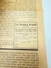 Svensk Nazistisk blad WW2, ekstremt sjælden