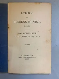 Original dansk lærebog fra hæren - 1932