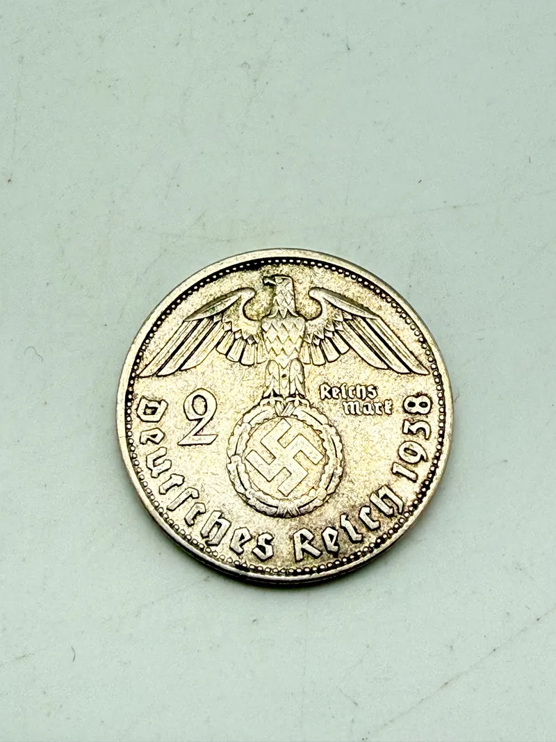 Tysk 2 RM af sølv, original