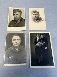 Originale Tyske WW2 portrætfoto i postkort størrelse
