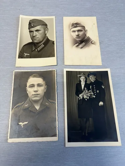 Originale Tyske WW2 portrætfoto i postkort størrelse
